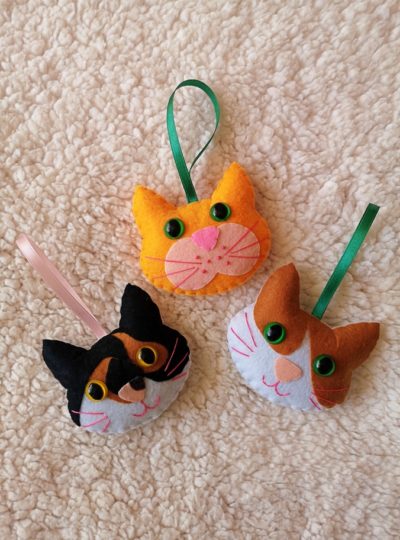 ana crafts fetru ornamente pisici 3